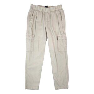 GAP Women's Beige Cargo Pants Size S Cotton Lyocell Jogger Utility Workwear